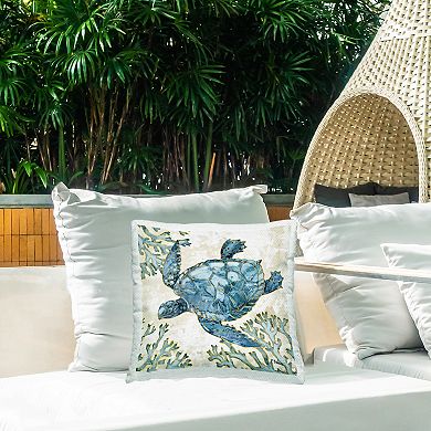 Stupell Home Decor Swimming Sea Turtle Throw Pillow