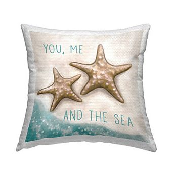 Stupell Home Decor Romantic Starfish Throw Pillow