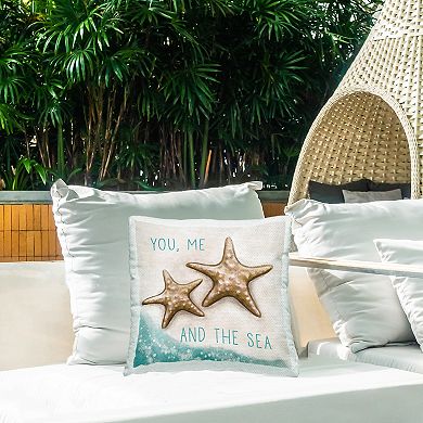 Stupell Home Decor Romantic Starfish Throw Pillow