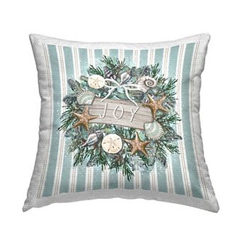 Stupell Home Decor Nautical Seashell Holiday Throw Pillow