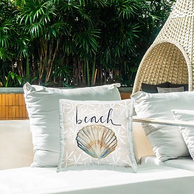Stupell Home Decor Nautical Seashell Throw Pillow