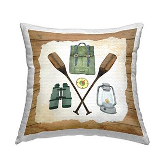 Stupell Home Decor Camping Gear Throw Pillow