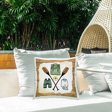 Stupell Home Decor Camping Gear Throw Pillow
