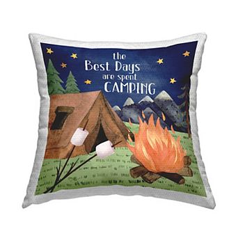 Stupell Home Decor Roasting Marshmallows Camping Throw Pillow