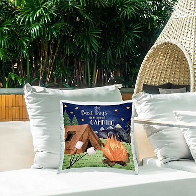 Stupell Home Decor Roasting Marshmallows Camping Throw Pillow