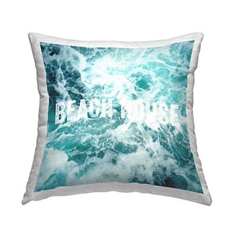 Stupell Home Decor Beach House Typography Throw Pillow