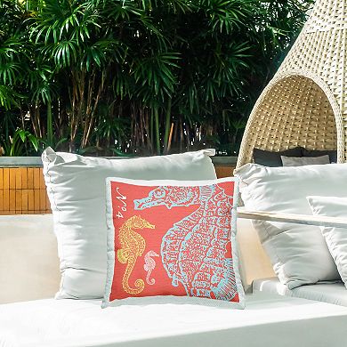 Stupell Home Decor Aquatic Seahorses Throw Pillow