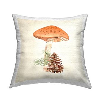 Stupell Home Decor Mushroom Woodland Throw Pillow