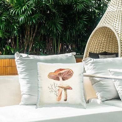 Stupell Home Decor Forest Botanical Mushrooms Throw Pillow