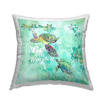 Stupell Home Decor Well Traveled Turtles Throw Pillow