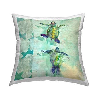 Stupell Home Decor Aquatic Baby Turtles Throw Pillow