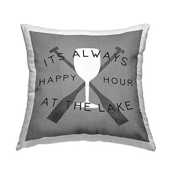 Stupell Home Decor Happy Hour At Lake Throw Pillow