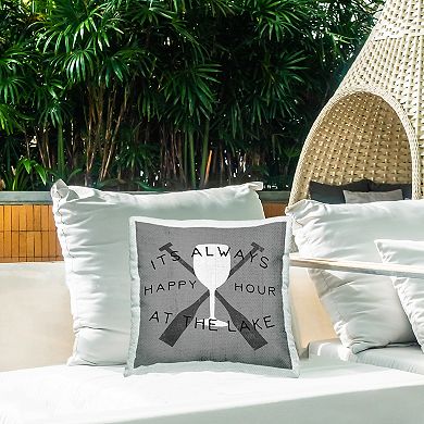 Stupell Home Decor Happy Hour At Lake Throw Pillow
