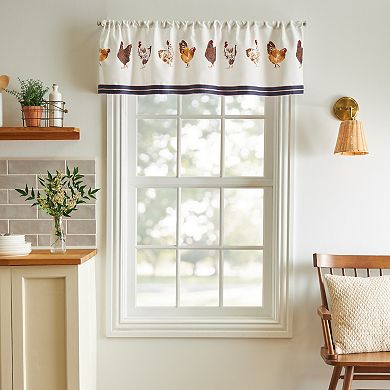 Martha Stewart 3-Piece Chicken Valance & Window Tier Set