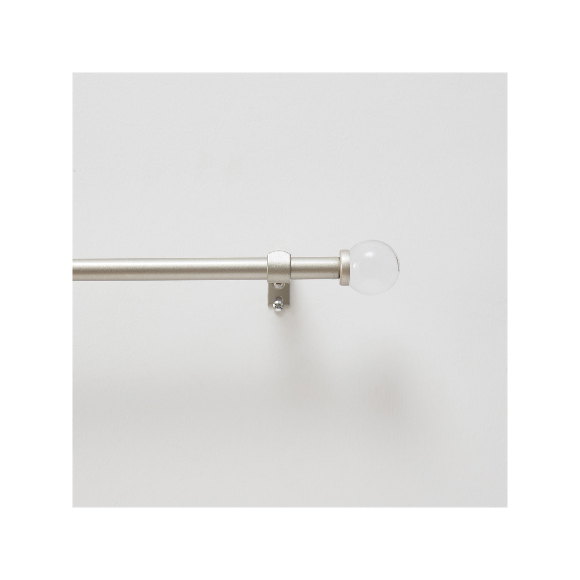 Martha Stewart Beaufort Curtain Rod Set, Matte Nickel