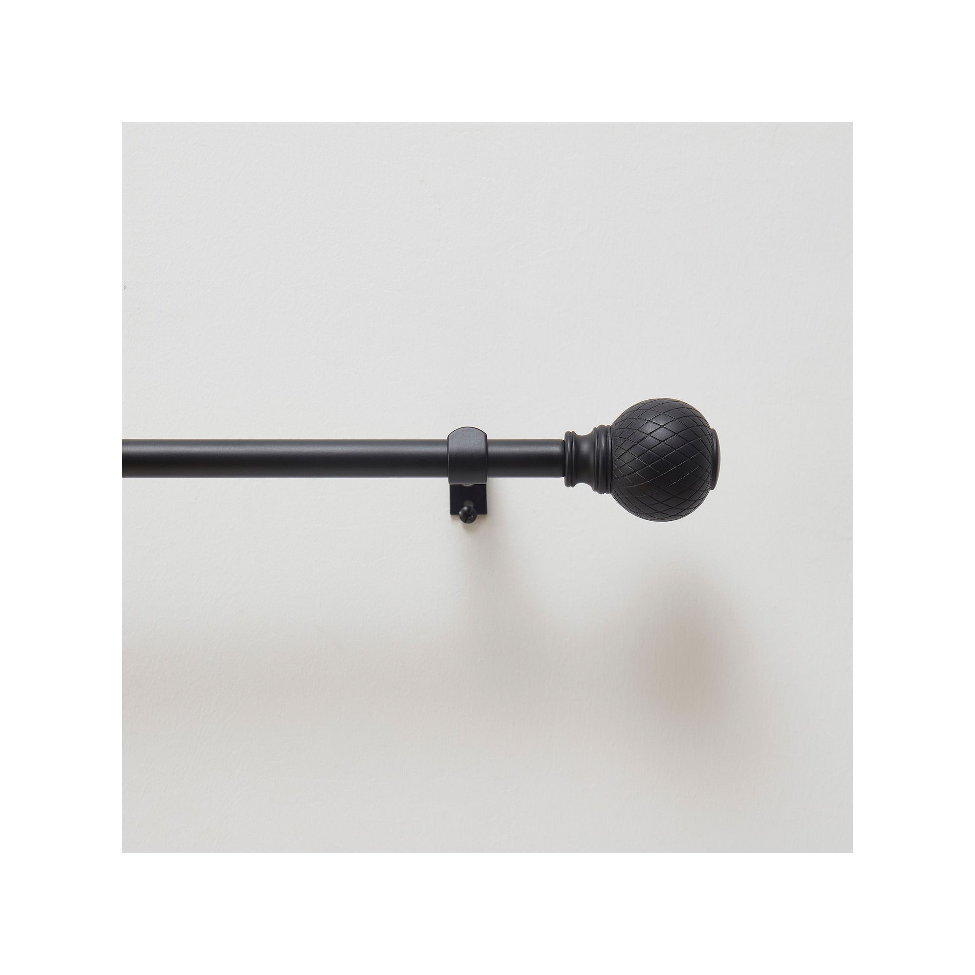 Martha Stewart Bergen Curtain Rod Set, Matte Black