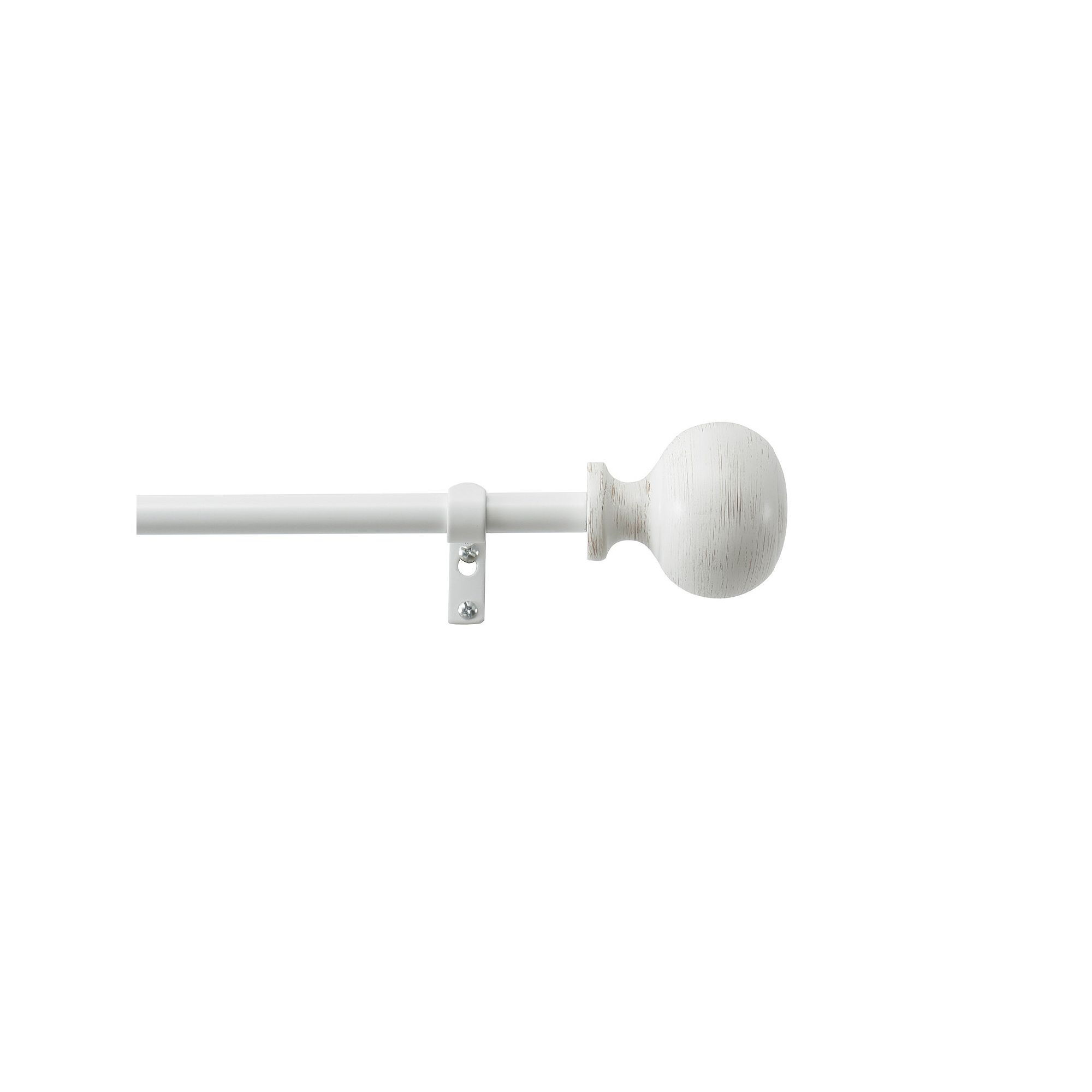 Martha Stewart Bergen Curtain Rod Set, White