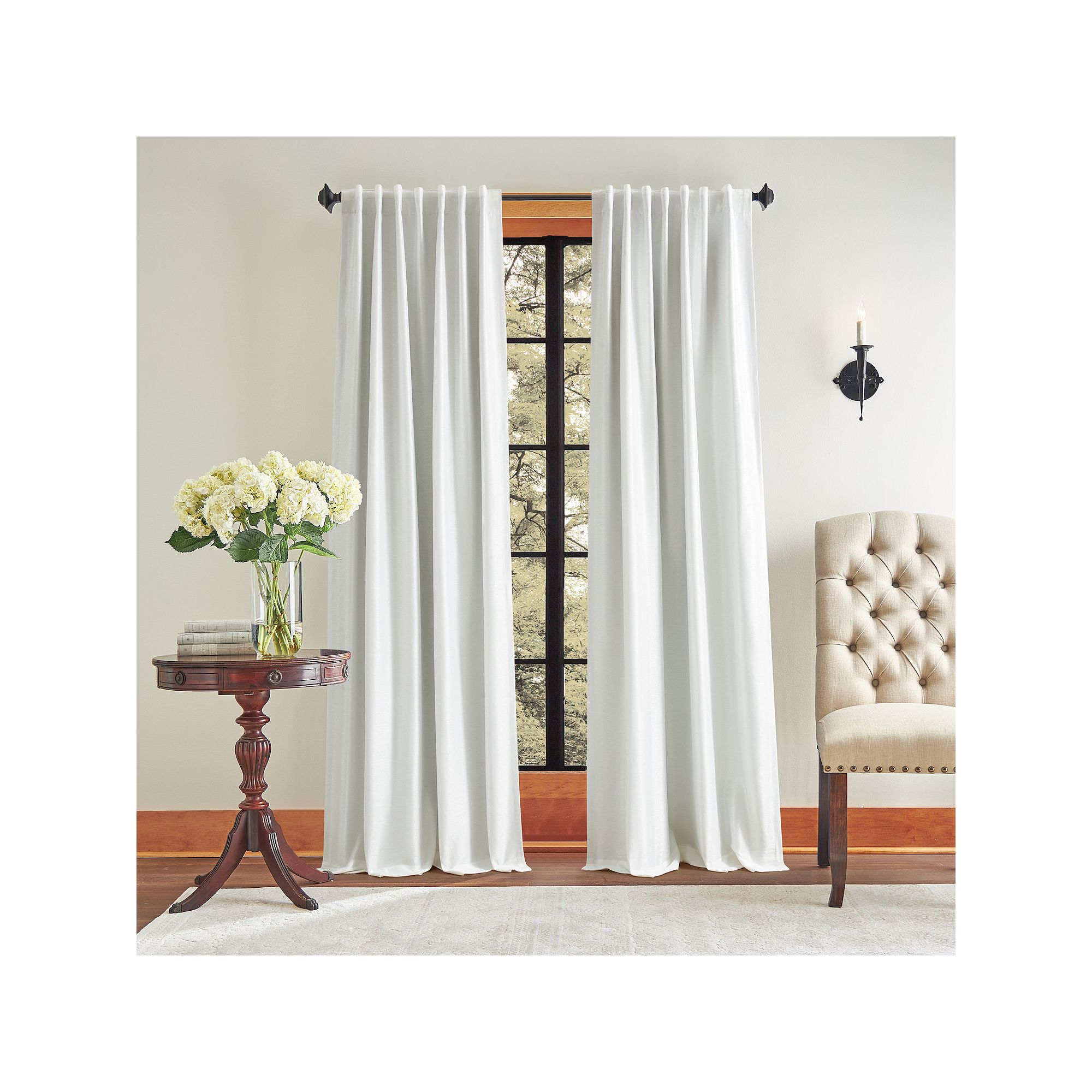 Martha Stewart Spellbound Blackout Window Panel Set, White