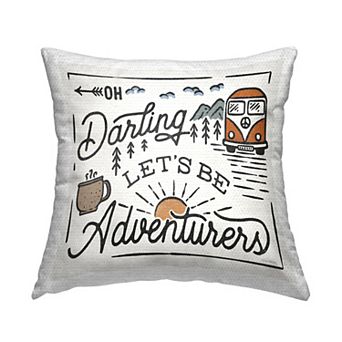 Stupell Home Decor Let's Be Adventurers Indoor / Outdoor Throw Pillow