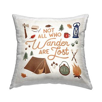 Stupell Home Decor Not All Who Wander Indoor / Outdoor Throw Pillow