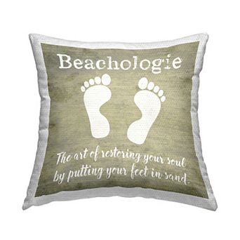 Stupell Home Decor Beachologie Phrase Decorative Pillow