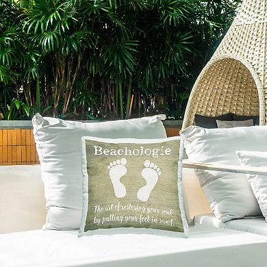 Stupell Home Decor Beachologie Phrase Decorative Pillow