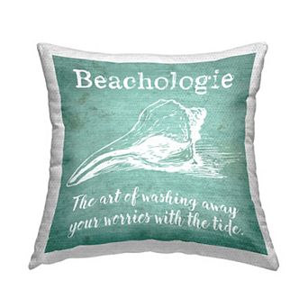 Stupell Home Decor Beachologie Turquoise Indoor / Outdoor Throw Pillow