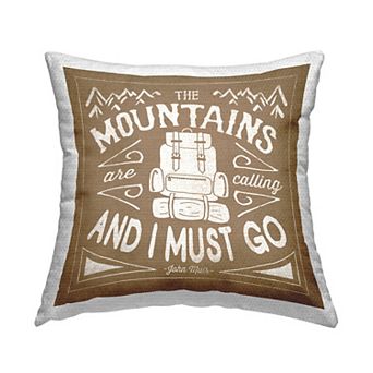 Stupell Home Decor Mountains Are Calling Indoor / Outdoor Throw Pillow