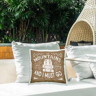 Stupell Home Decor Mountains Are Calling Indoor/Outdoor Throw Pillow