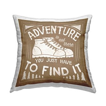 Stupell Home Decor Motivational Adventure Indoor / Outdoor Throw Pillow