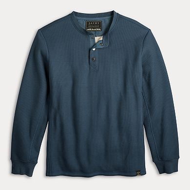 Men's JACHS NY Sherpa-Lined Waffle-Knit Long Sleeve Henley