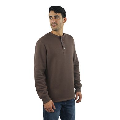 Men's JACHS NY Sherpa-Lined Waffle-Knit Long Sleeve Henley
