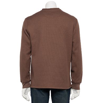 Men's JACHS NY Sherpa-Lined Waffle-Knit Long Sleeve Henley