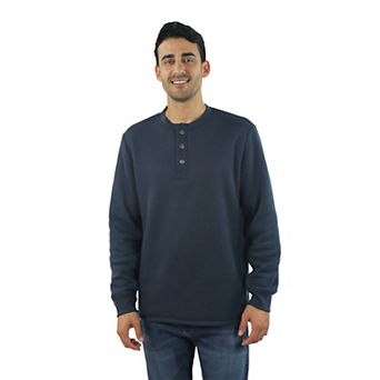 Men's JACHS NY Sherpa-Lined Waffle-Knit Long Sleeve Henley