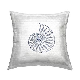 Stupell Home Decor Simple Nautilus Shell Indoor / Outdoor Throw Pillow