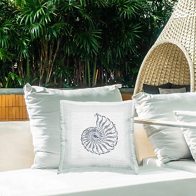 Stupell Home Decor Simple Nautilus Shell Indoor/Outdoor Throw Pillow