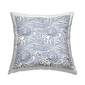 Stupell Home Decor Nautical Wave Pattern Indoor / Outdoor Throw Pillow