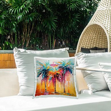 Stupell Home Decor Modern Palm Trees Indoor/Outdoor Throw Pillow