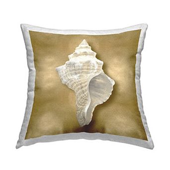 Stupell Home Decor Conch Shell on Glam Indoor / Outdoor Throw Pillow