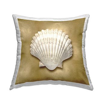 Stupell Home Decor Clam Shell on Glam Indoor / Outdoor Throw Pillow