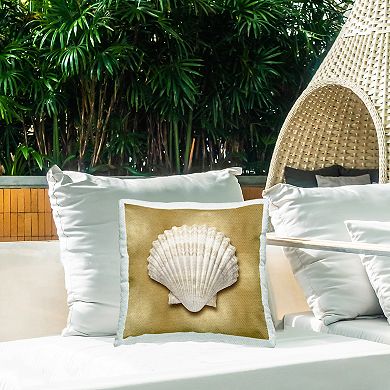Stupell Home Decor Clam Shell on Glam Indoor/Outdoor Throw Pillow