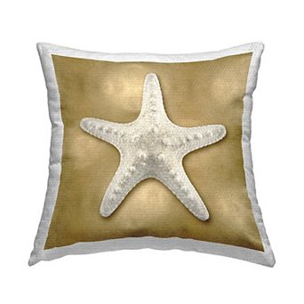 Stupell Home Decor Starfish on Glam Indoor / Outdoor Throw Pillow