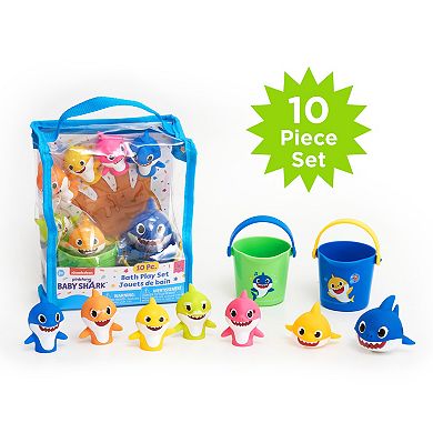 Baby Shark 10-Piece Bath Toy Set