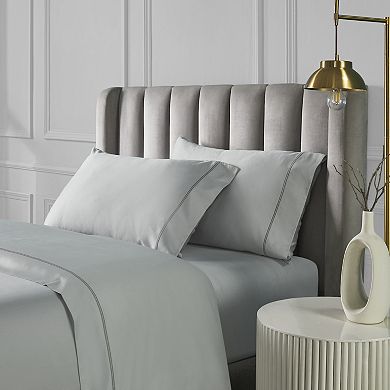 Hotelier Egyptian Cotton Blend Embroidered Sheet Set