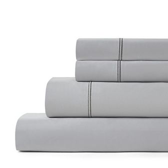 Hotelier Egyptian Cotton Blend Embroidered Sheet Set