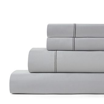 Hotelier Egyptian Cotton Blend Embroidered Sheet Set