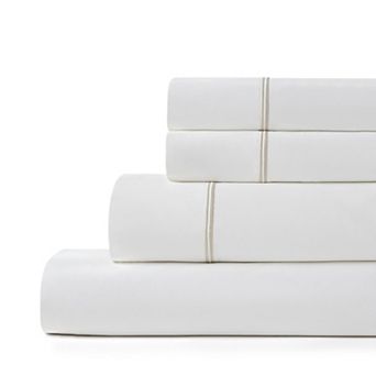 Hotelier Egyptian Cotton Blend Embroidered Sheet Set