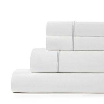 Hotelier Egyptian Cotton Blend Embroidered Sheet Set