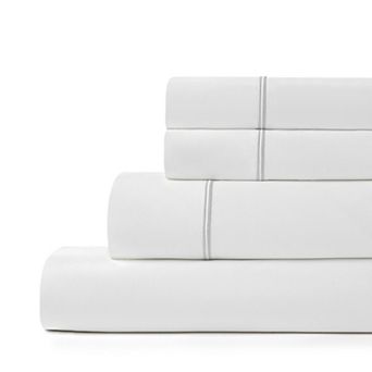 Hotelier Egyptian Cotton Blend Embroidered Sheet Set