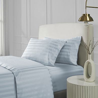 Hotelier Egyptian Cotton Blend Stripe Sheet Set